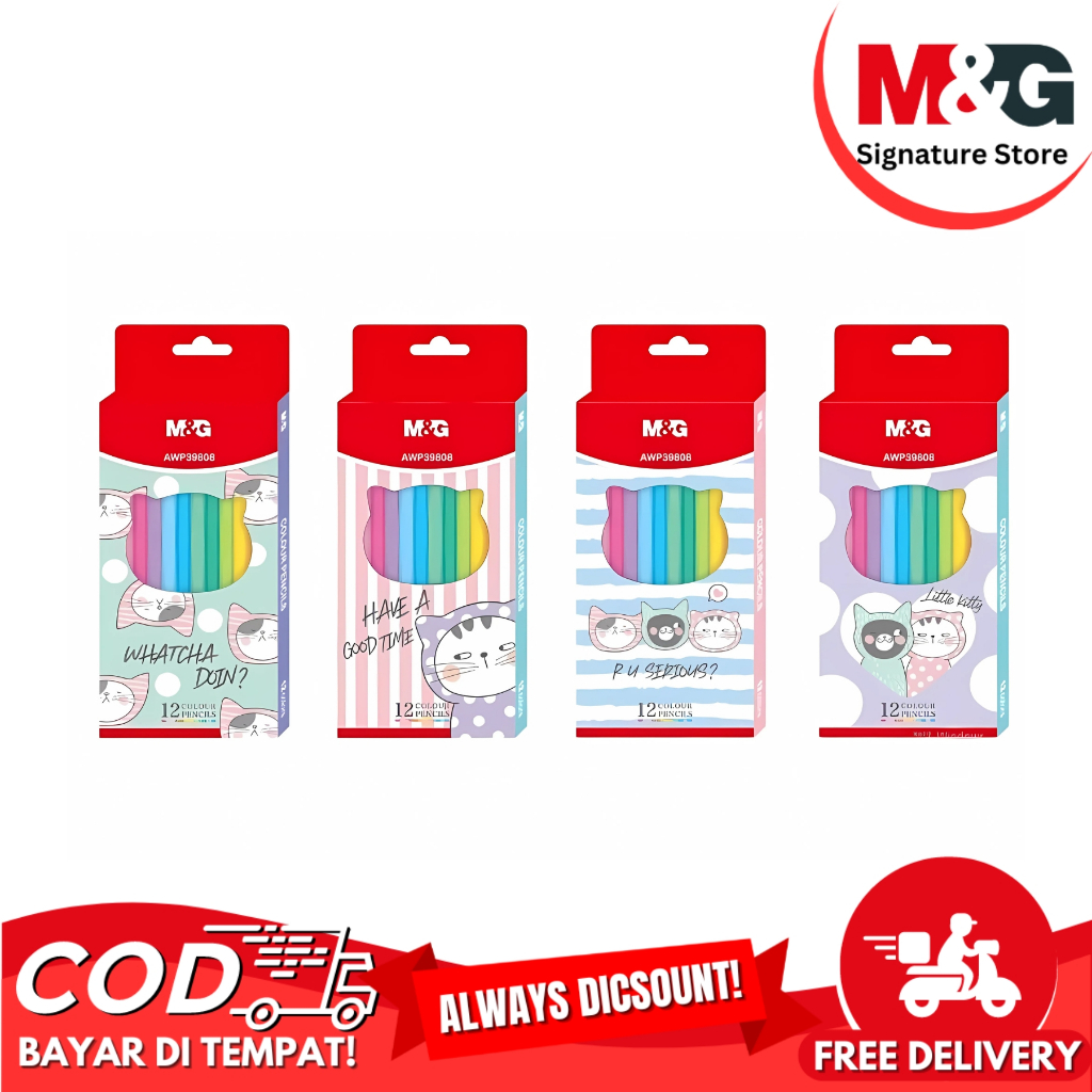 

Pensil Warna M&G 12 Warna Tema So Many Cats #AWP39808 Colour Pencil 12 Color