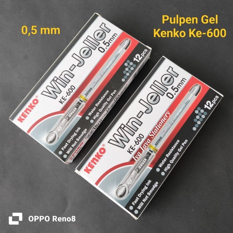 

1 Pak Pulpen Kenko Win Jeller KE-600 Tinta Hitam / Pulpen Kenko Jel (isi 12 pen)