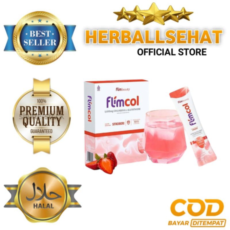 FLIMCOL Collagen Original Drink With 5000mg Collagen Tripeptide L-Glutathione
