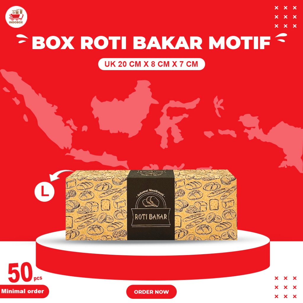 Dus kue/roti bakar kraft polos