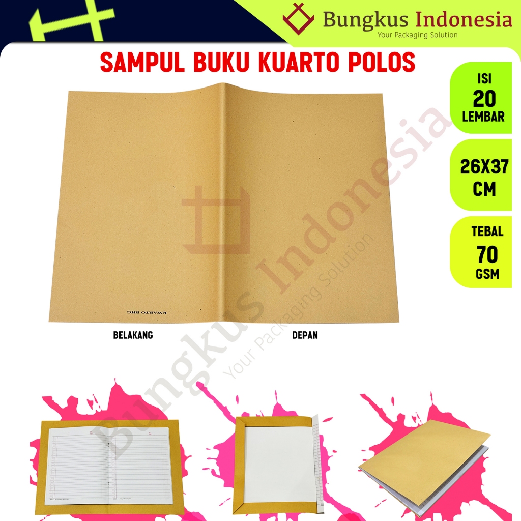 

Sampul Buku Tulis Kuarto POLOS / Kwarto / Quarto / Sidu