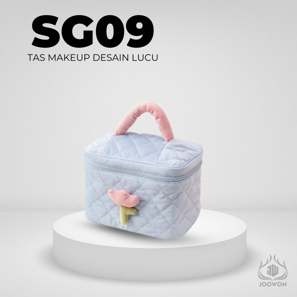 Tas Kosmetik Lucu Unik Terbaru Pouch Cosmetic Bahan Corduroi Soft Terlaris - SG09