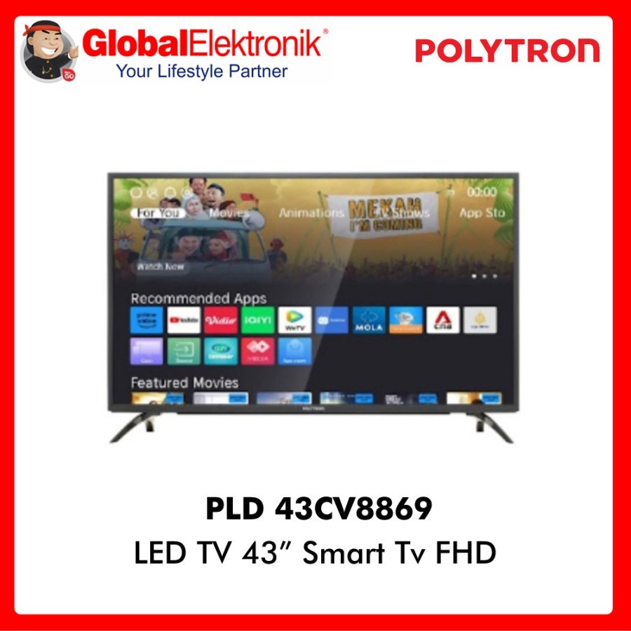 POLYTRON SMART TV 43INCH POLYTRON PLD 43CV8869 SMART TV LITE 43INCH SMART TV DIGITAL POLYTRON
