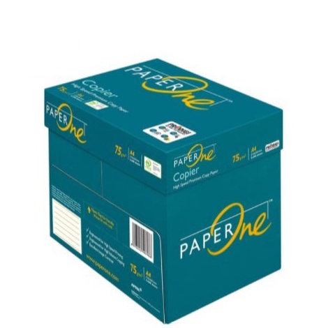 

KODE O82B PAPERONE A4 75 GRAM GrabGojek Termurah Kertas Fotocopy Print HVS A4 75 gr PaperOne Box Dus