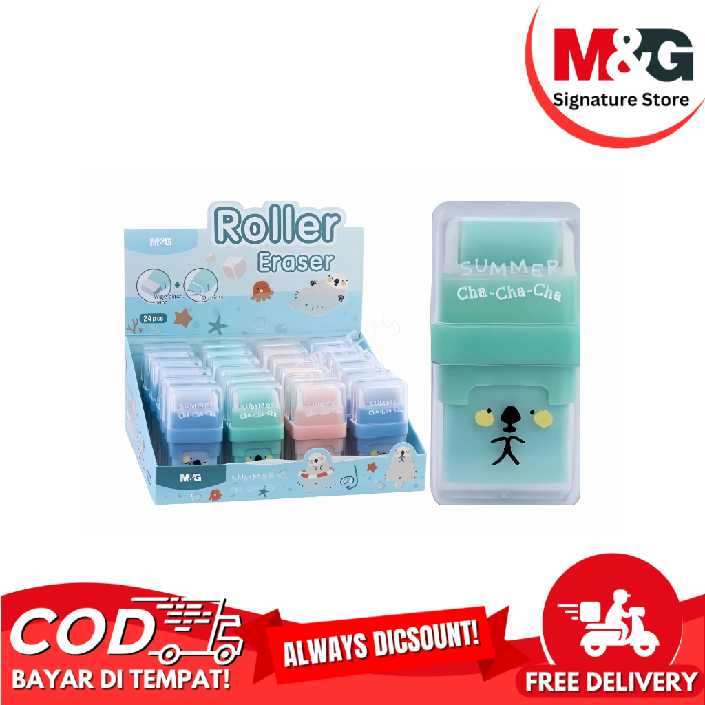 

Penghapus Roll M&G Plastic Eraser #AXP963KM Bentuk Summer Chacha Gagang plastic dengan Roll Pembersih Anti Bekas - SATUAN