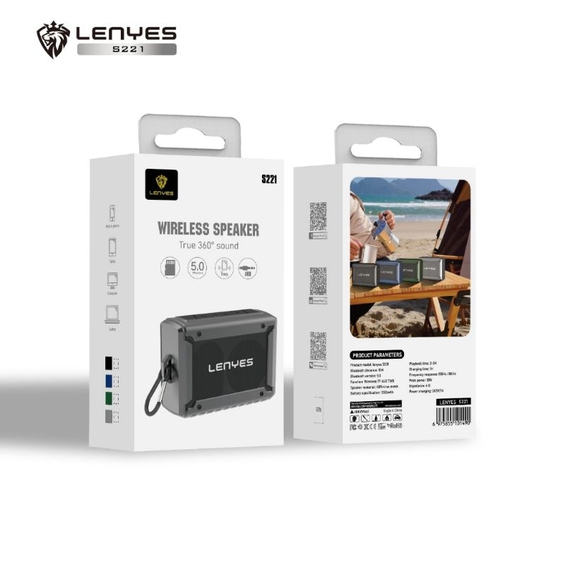 WIRELESS SPEAKER / SPEAKER BLUETOOTH MERK LENYES S221 SUPPORT MEMORY MICRO SD & USB FLASHDISK
