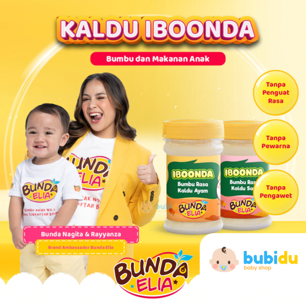 

BUMBU BUNDA BY ELIA Iboonda Kaldu Mpasi | Bubuk Penyedap Mpasi Bayi Non MSG Halal Lengkap