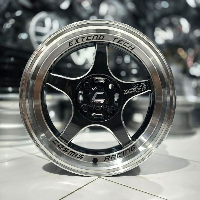 velg mobil ring 15 COSMIS TYPE G LEBAR 6,5 ET 42 velg mobil racing import R15 velg mobil ring 15 vel