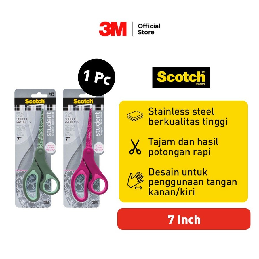 

Scotch 3 M Gunting Anak Multifungsi Aman dan Egronomis 7” 1427S-BOT