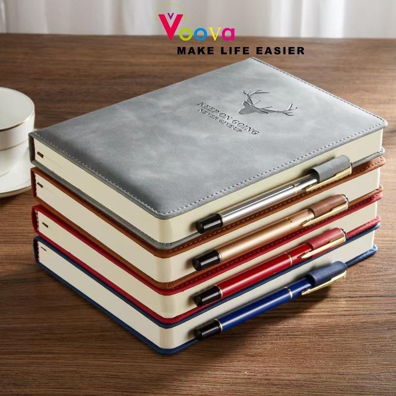 

KODE P88N VOOVA Notebook Kulit A5Buku Agenda KerjaMeeting Planner NoteBookNotepad Diary Binder Cover KulitBuku Tulis