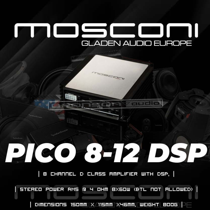 AMPLIFIER MOSCONI PICO 8‐12 DSP | 8 CHANNEL AMPLIFIER