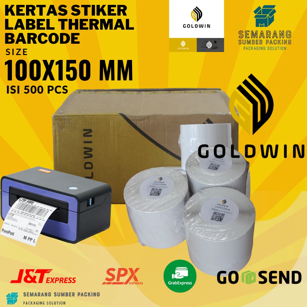 

KODE I39P Kertas stiker label thermal barcode 1x15 mm isi 5 pcs rol resi termal