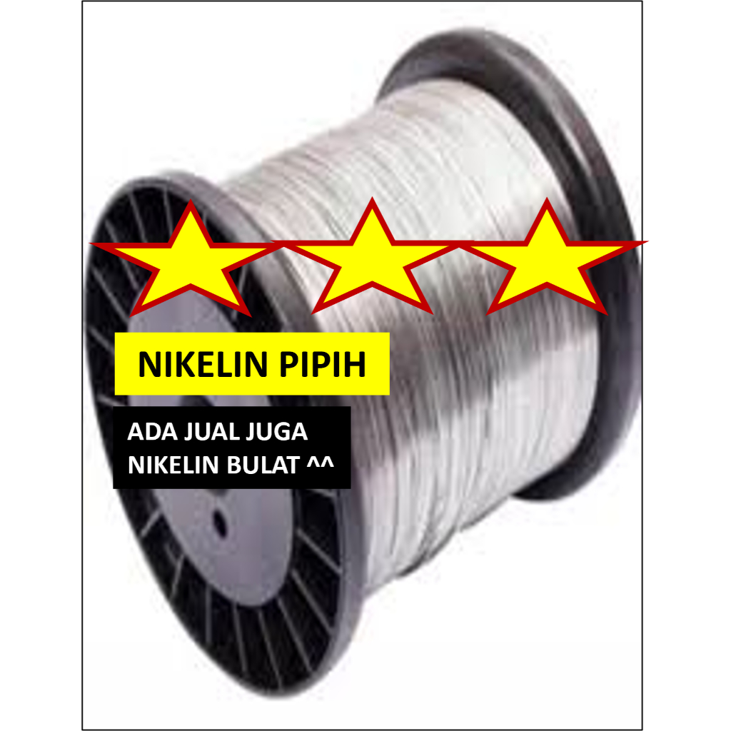 Kawat Pemanas Niklin Pipih Gepeng - Meteran - Nikrom Nikelin Nichrome