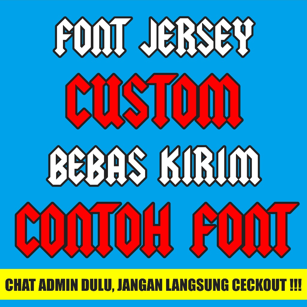 FONT JERSEY KHUSUS CUSTOM REQUEST