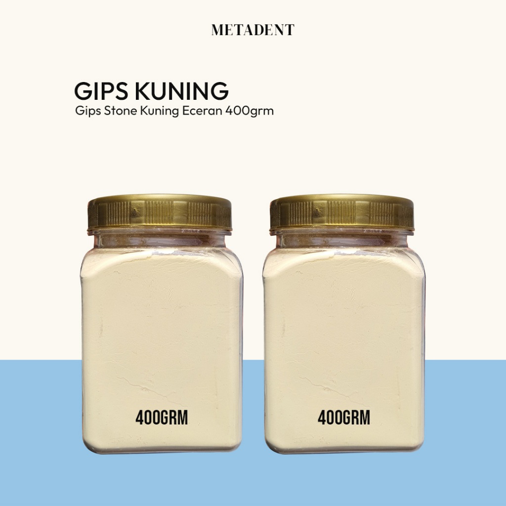 Metadent - Dental Gips Stone Bahan Cetak Model Gigi Gips Kuning [ECERAN]