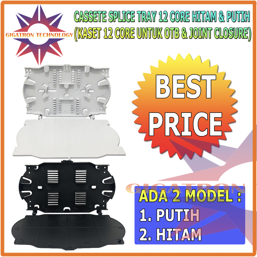 Cassete 12 Core / Kaset 12 Core / Splice Tray 12 Core Fiber Optic / Cassete Splice Tray OTB 12 Core 