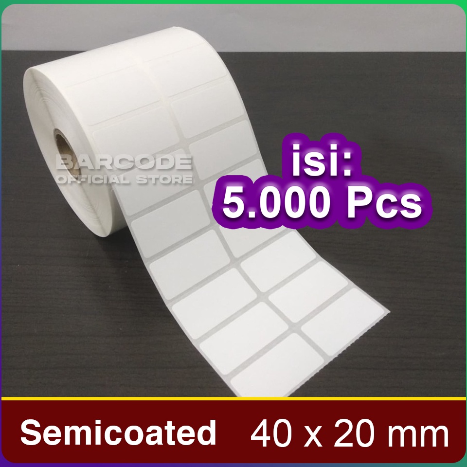 

KODE M54J Label Barcode 4 x 2 4x2 mm 4x2mm 2 Line Kertas Sticker Semicoated