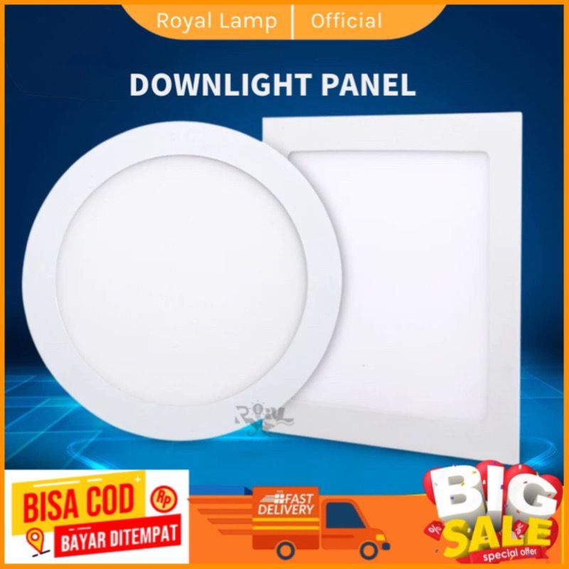 Downlight LED Panel Inbow 3W/6W/9W/12W/18W Lampu Panel Plafon Bulat/Kotak