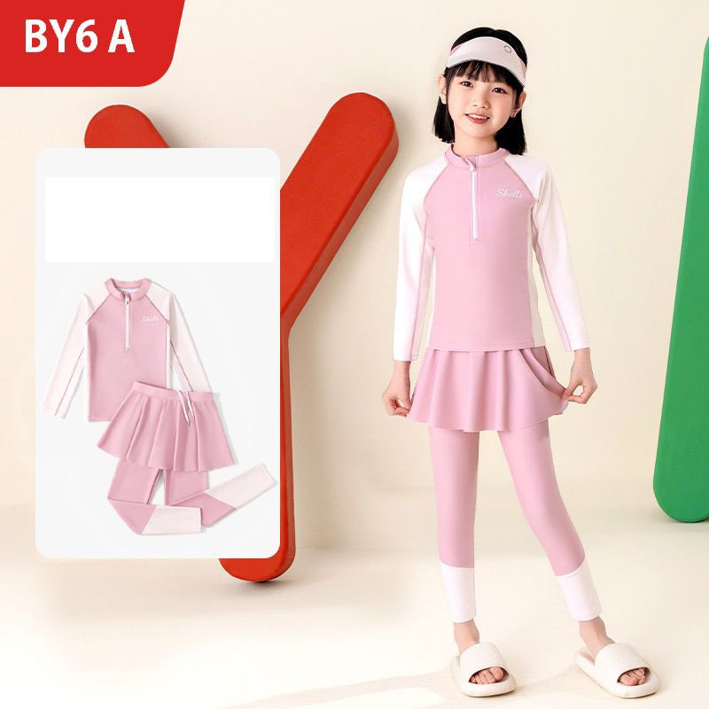BY6 BAJU RENANG ANAK PEREMPUAN / BAJU RENANG ANAK KOREA / BAJU RENANG ANAK PANJANG / BAJU RENANG ANA