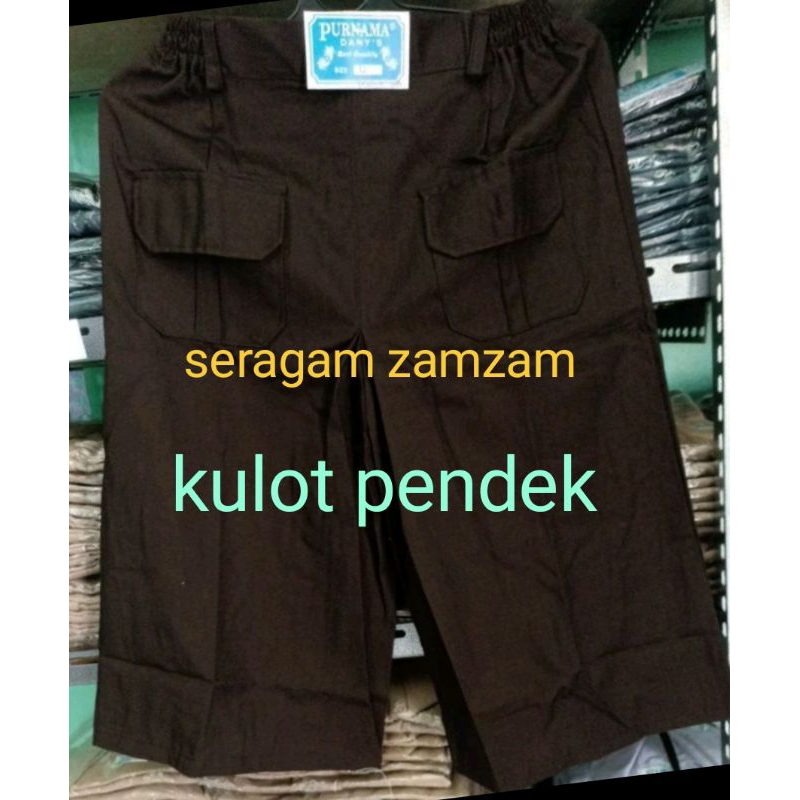 kulot pendek seragam kulot pendek celana kulot pendek