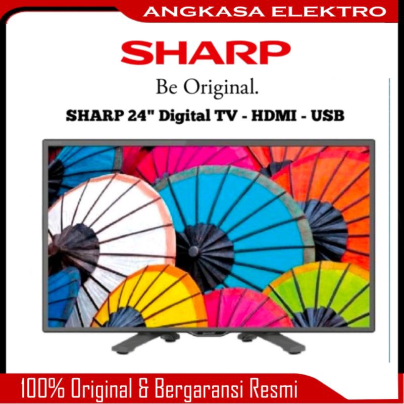 LED TV SHARP 24INCH 24GD400i Digital TV - USB - HDMI - Garansi Resmi 5 Tahun