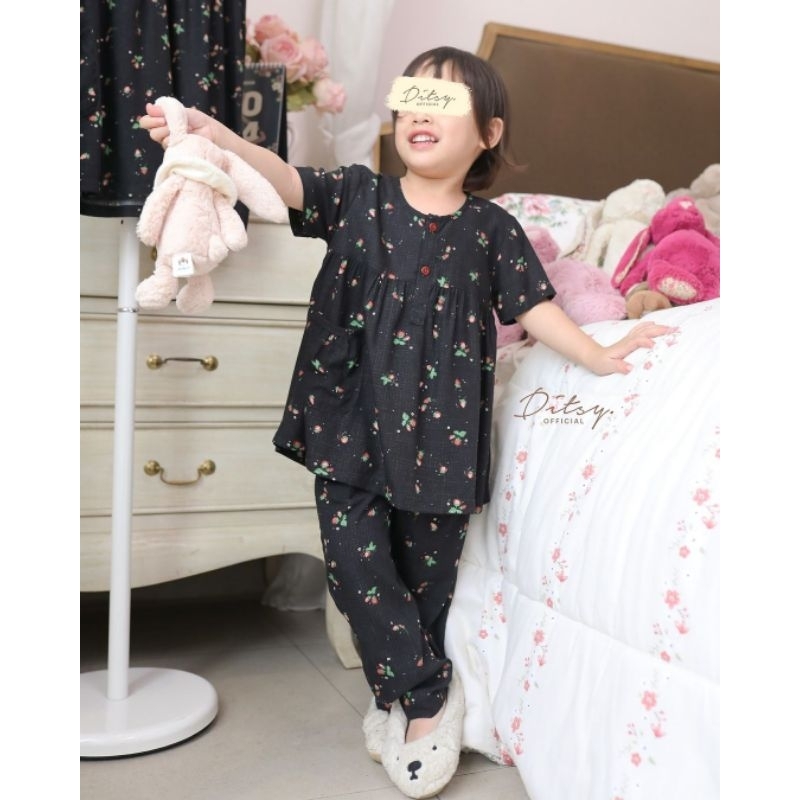 LITTLE AARBEI PAJAMAS SIZE 1 VISCOSE PREMIUM SLEEPWEAR DITSY OFFICIAL
