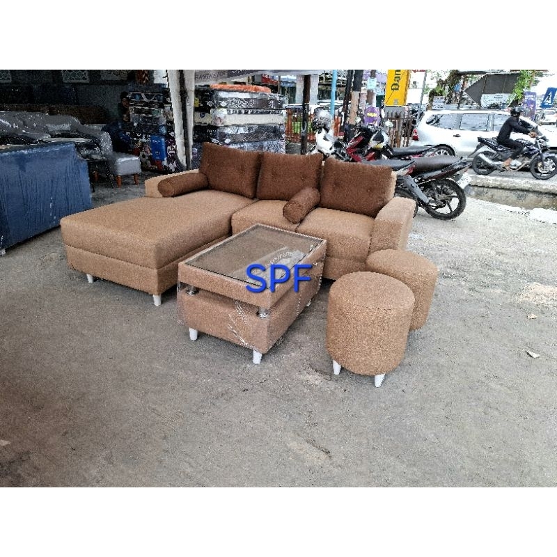 Sofa santai sudut L minimalis