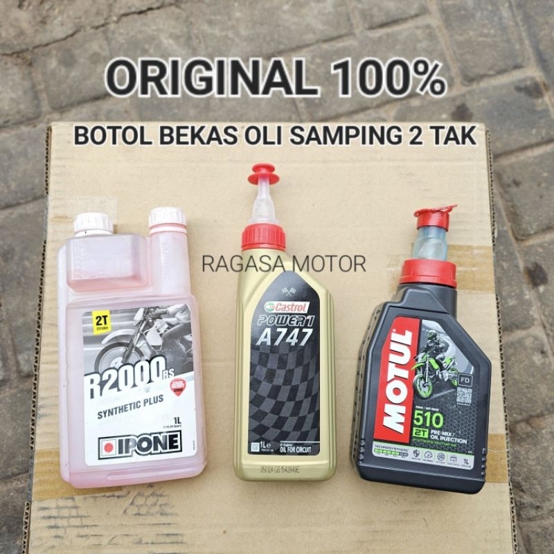 Botol Bekas OLI Samping 2Tak Original MOTUL IPONE CASTROL