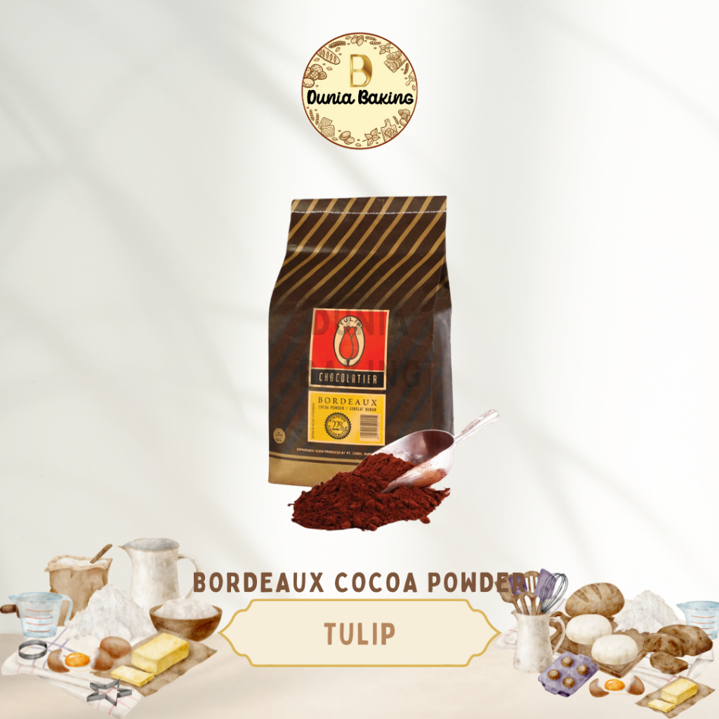 

Tulip Bordeaux 500gr, 250gr & 100gr | Coklat Bubuk Cocoa Powder