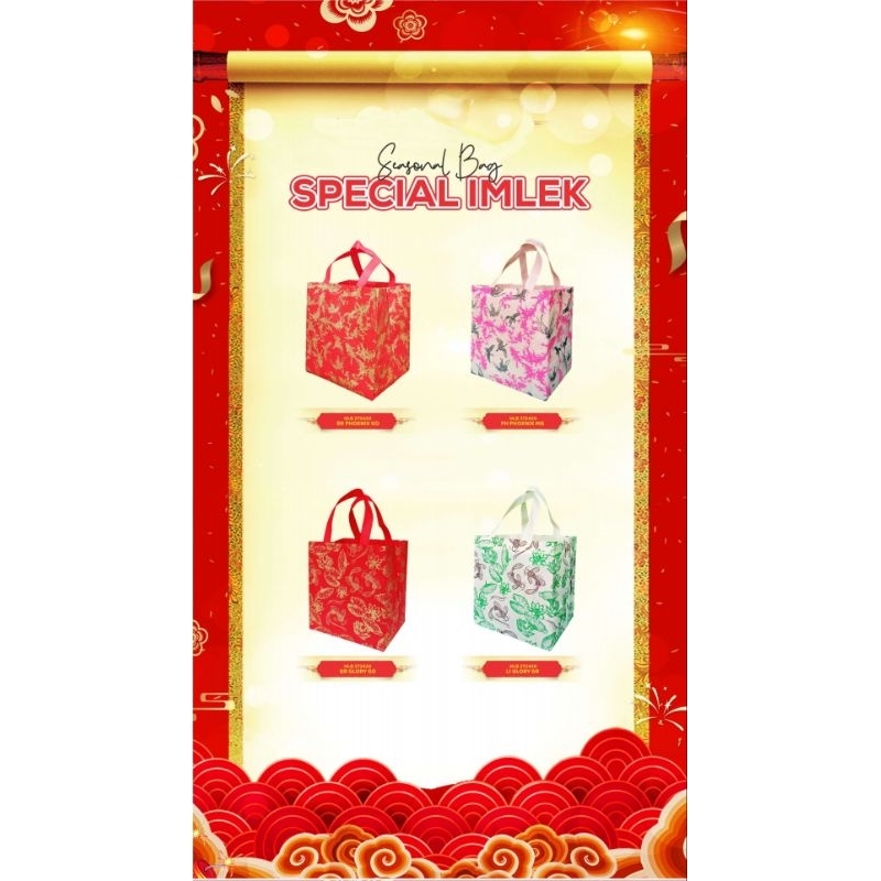 

Tas Spunbond edisi imlek l Goodie Bags imlek, sangjit, tingling l Tas hampers imlek, sangjit, tingjing 27x24x20