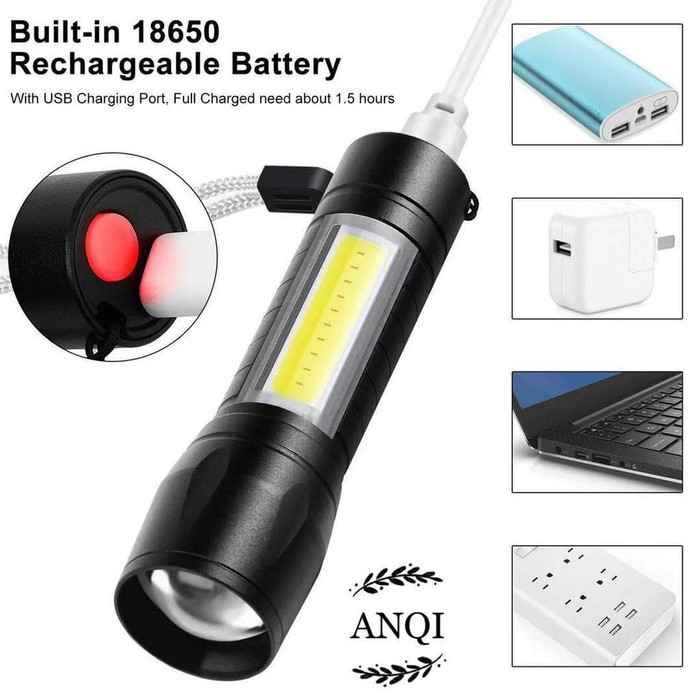 ✅ EMKA ✅  SENTER SWAT | Senter Swat Mini Zoom Senter Police LED COB Senter Swat Police Led Flashligh