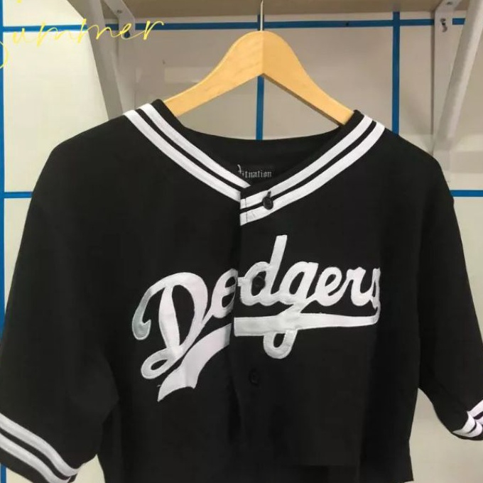 KI3 Jersey baseball crop top CROP TOP BASEBALL JERSEY