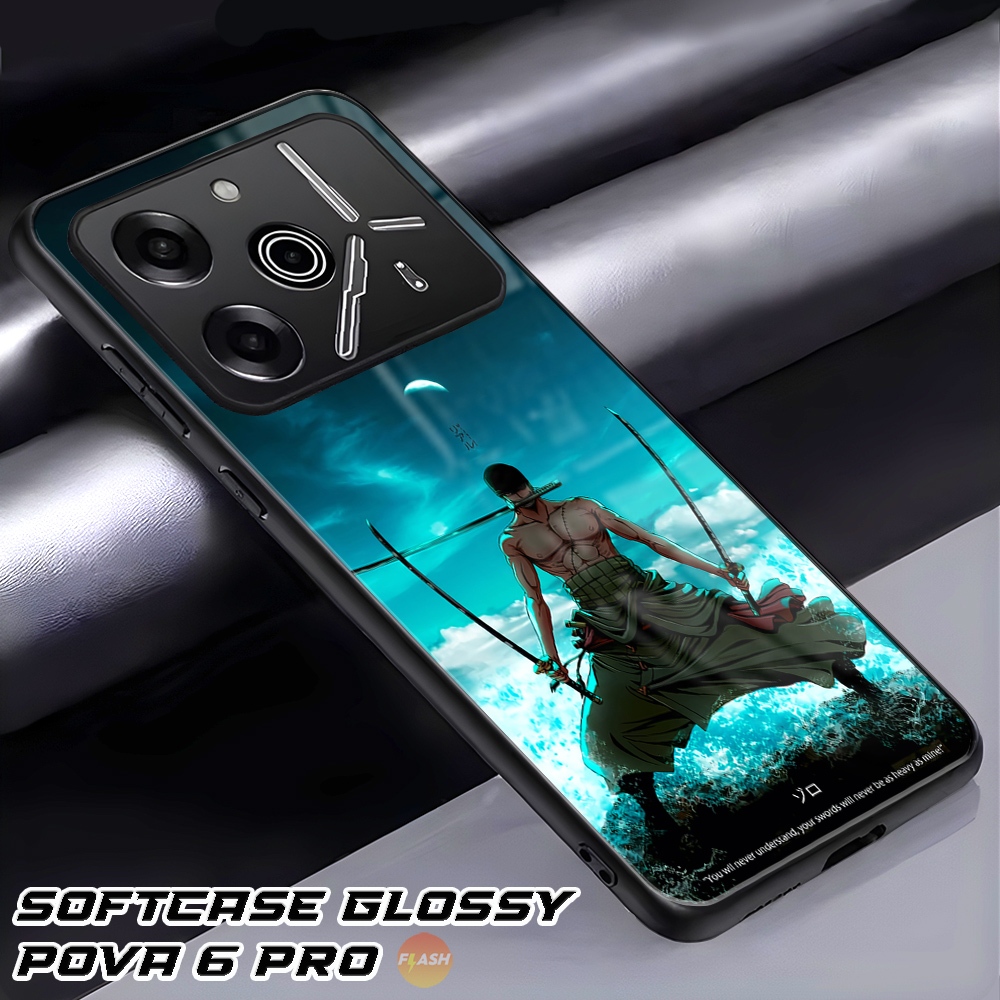 (SC14) Softcase TECNO POVA 6 PRO | Case Kilau Glossy keren | Kesing Mika Kaca Silicon Hp Pova 6 Pro 