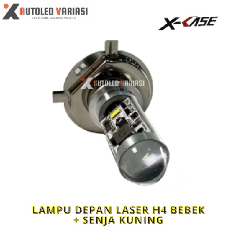 Lampu Depan Utama Laser H4 Bebek plus Senja Kuning Universal Motor Bebek