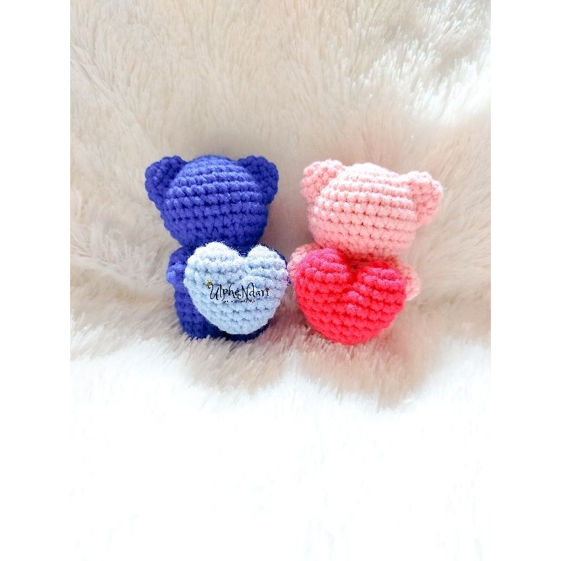 Ganci Gantungan Kunci Rajut Lovely Runner Drakor Bear Love