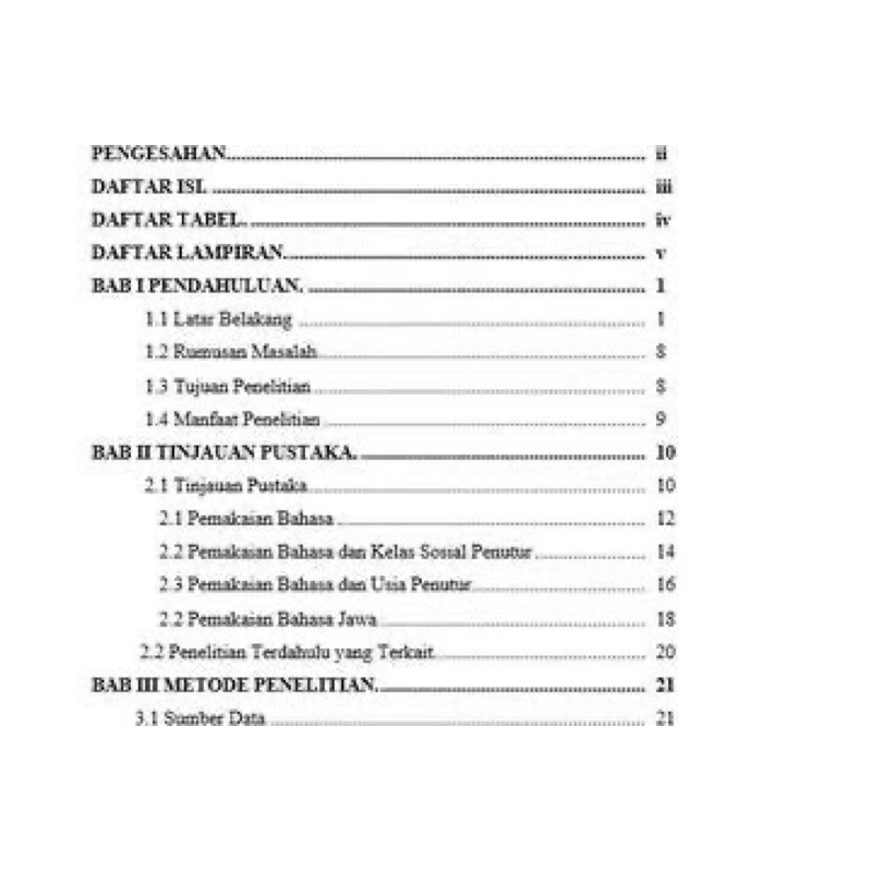 

pembuatan halaman dan daftar isi