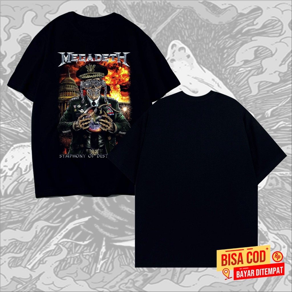 KAOS MEGA DEATH BAND LUAR METAL BANDUNG DISTRO UNDERGROUND