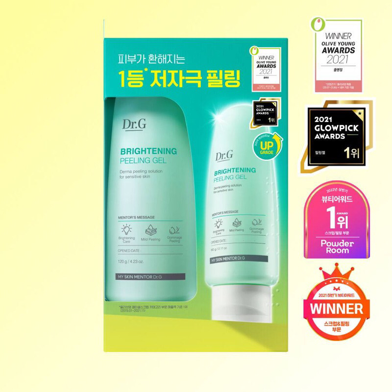Dr. G - Brightening Peeling Gel 120g Special Set (Peeling Gel 60g + Barrier D Daily Lotion 2mL)