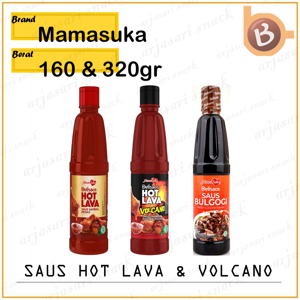 

Mamasuka HOT LAVA / VOLCANO Delisaos 320gr Saus Sambal Pedas HALAL