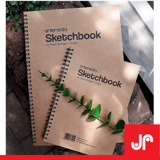 

ARTEMEDIA SKETCHBOOK A4 80 PAGES / BUKU SKETSA A4 BUKU GAMBAR SKETSA CRAFT COVER JILID SPIRAL