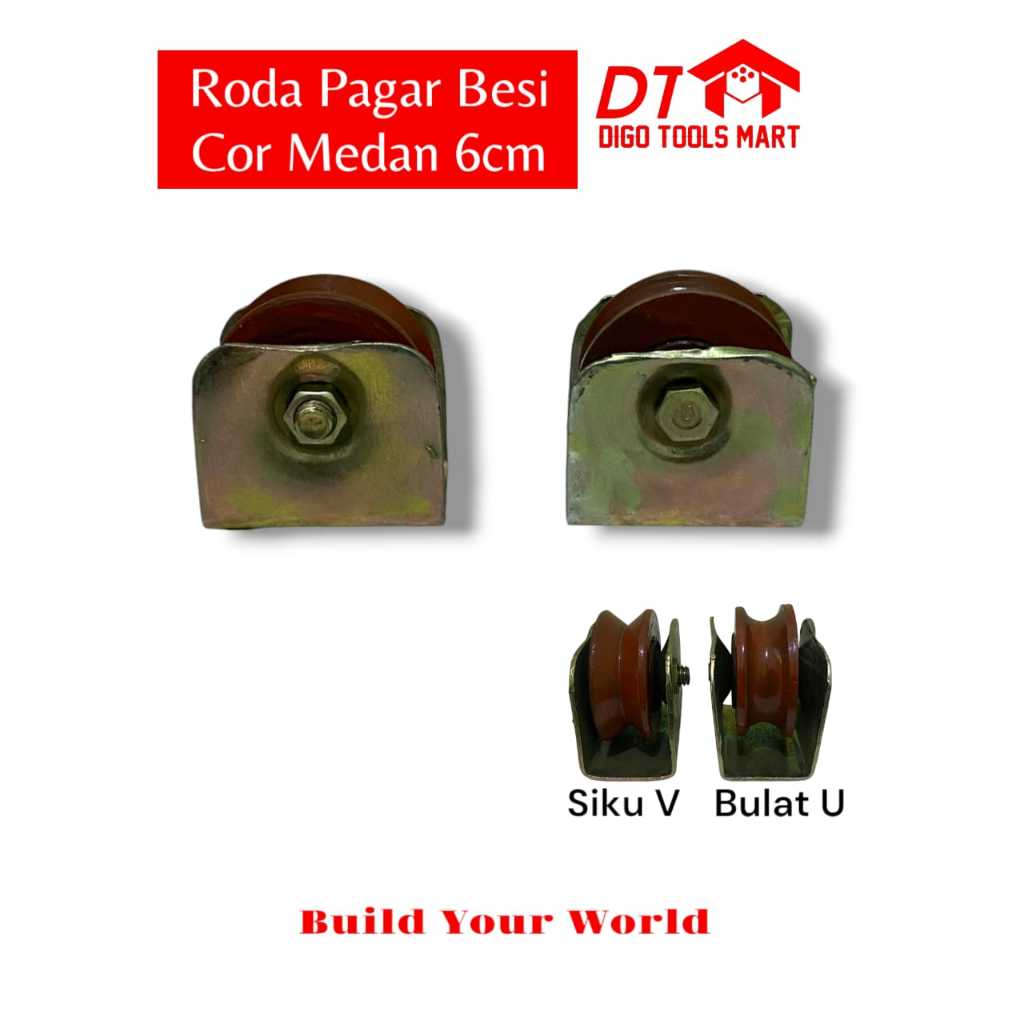 Roda Pagar Besi Cor Super Medan 6cm Bulat U Dan Siku V