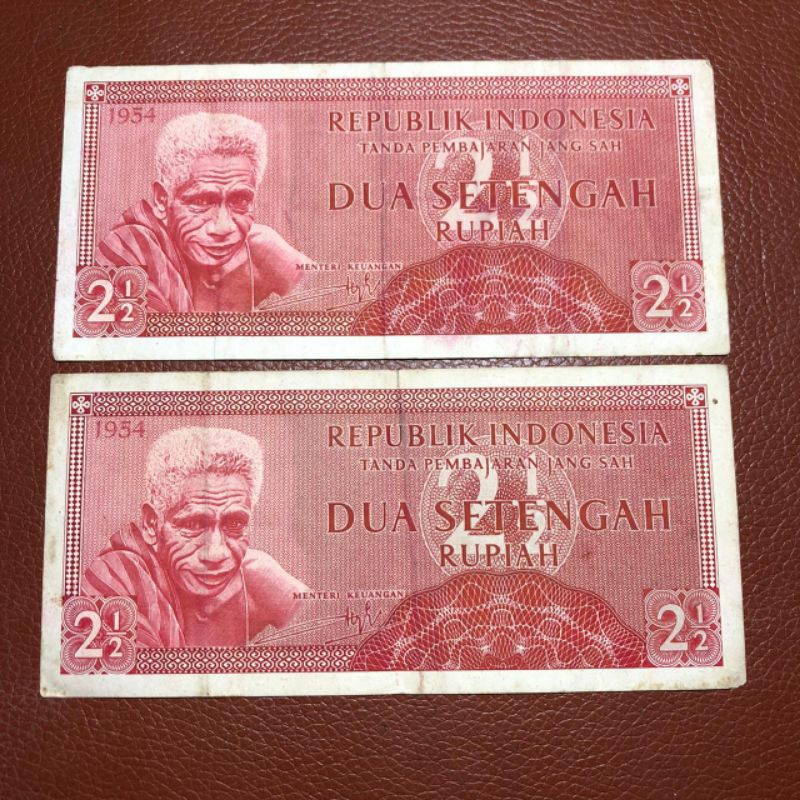 Koleksi Uang 2,5 Rupiah Asli Tahun 1954 da 56