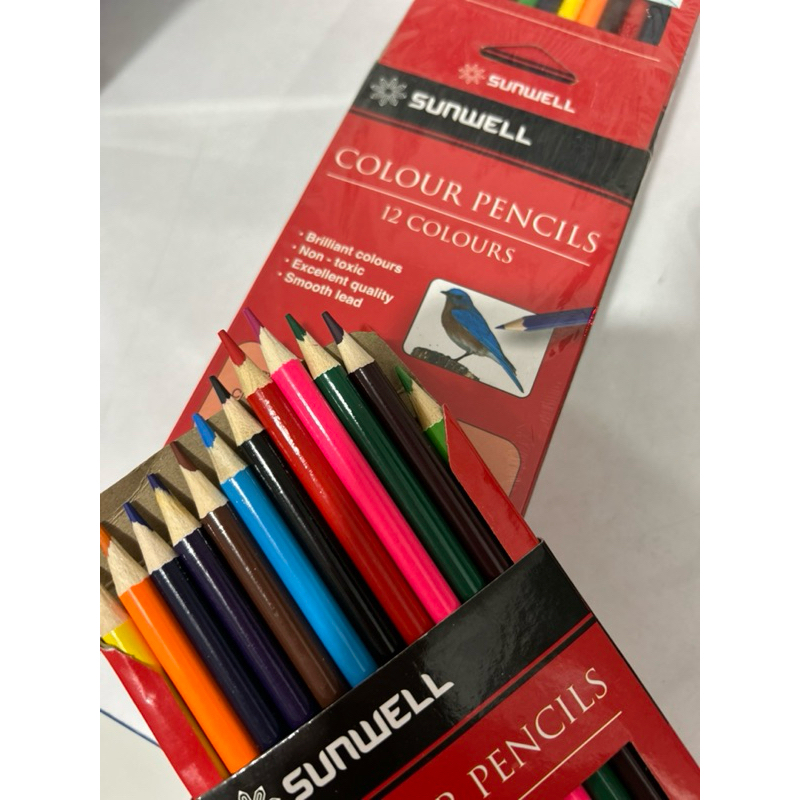 

PENSIL WARNA SUNWELL 12 WARNA - Pensil warna panjang