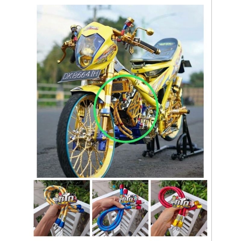 Paket selang oil cooler satria fu selang fpr Paket selang oil cooler pnp satria fu bisa di aplikasik