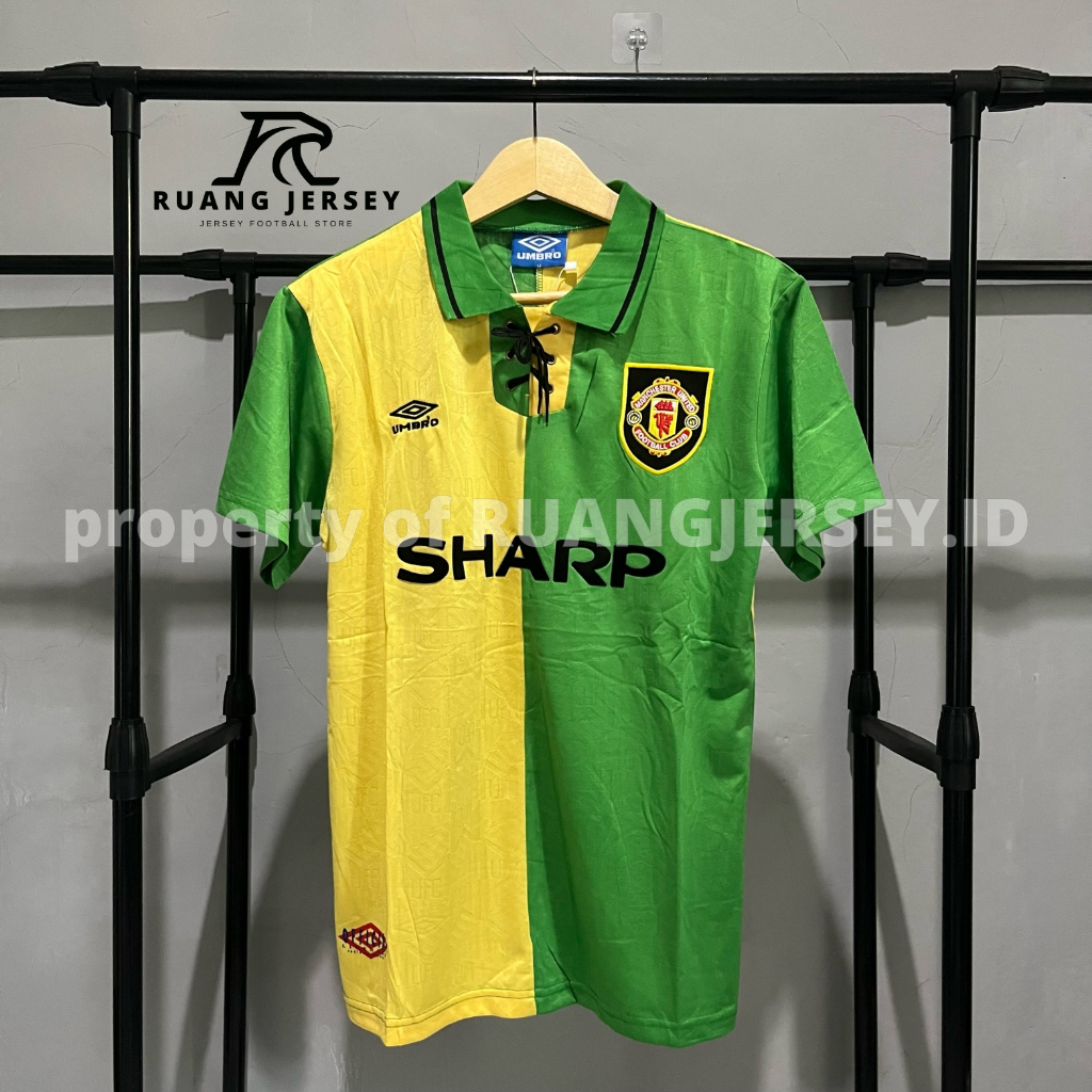 Jersey Sepak Bola Retro Classic Menchester United Away 92/93 Baju Sepak Bola Pria Dewasa