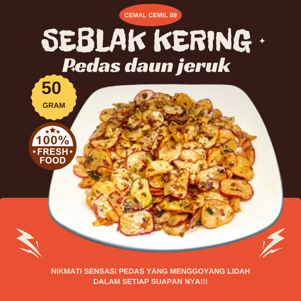 

Seblak Kering Pedas Daun Jeruk Kerupuk Seblak Seblak Kering Netto 50 Gram