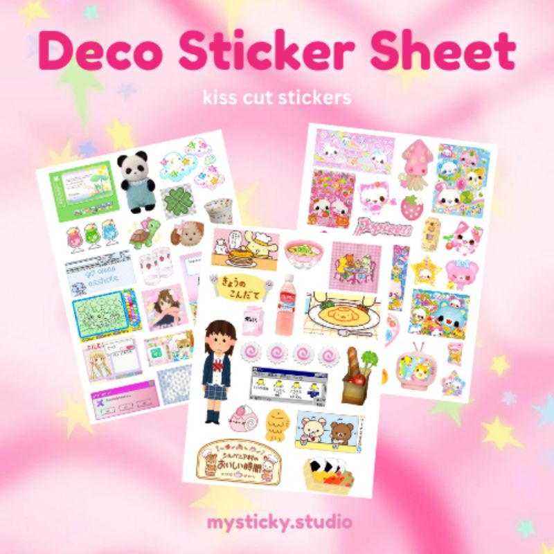 

DECO STICKERS SHEETS / DECO STIKER KAWAII / STICKER DECO VINTAGE RETRO AESTHETIC