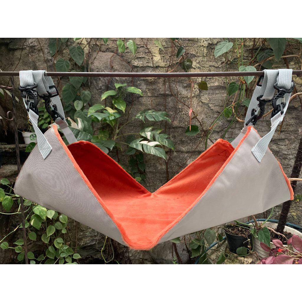 Daisyclutters Hammock / Ayunan Kucing Silver Teracota Akira Jumbo Murah Bahan Bulu Premium