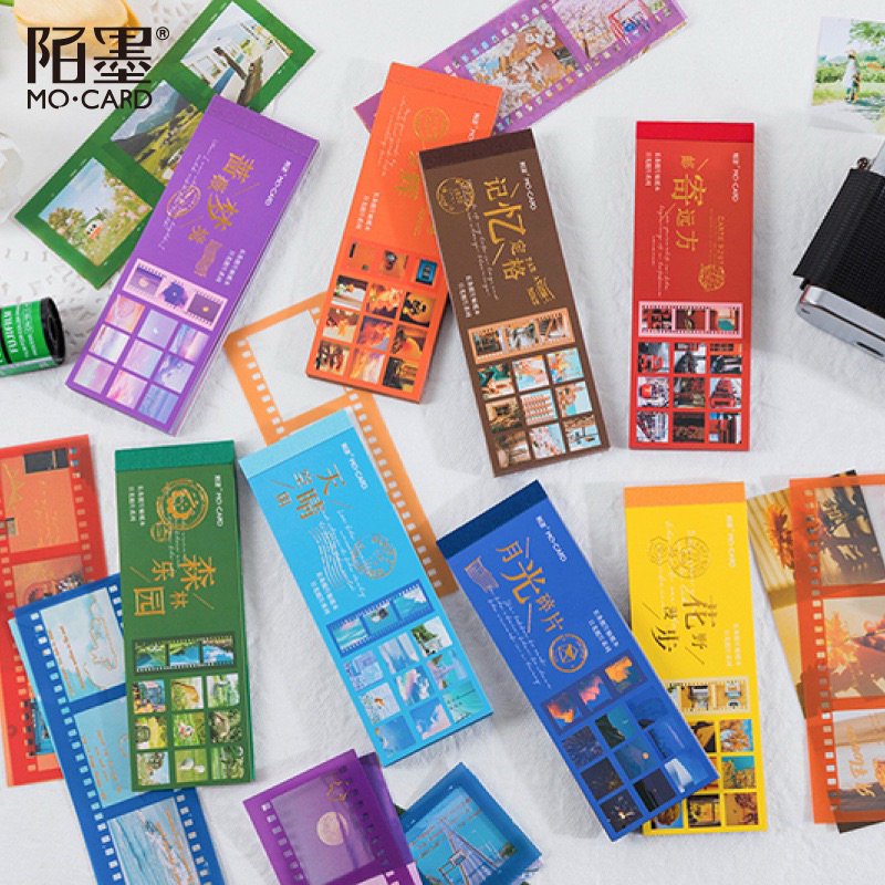 

[B801] Momo Shuangxiang stiker film panjang stempel panas stiker bahan buku pegangan gaya ins seri film Jepang