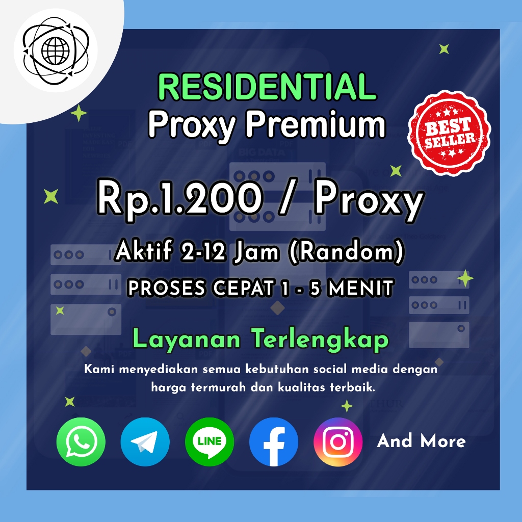 PROXY RESIDENTIAL PREMIUM GOOD IP SOCKS5 PROSES CEPAT